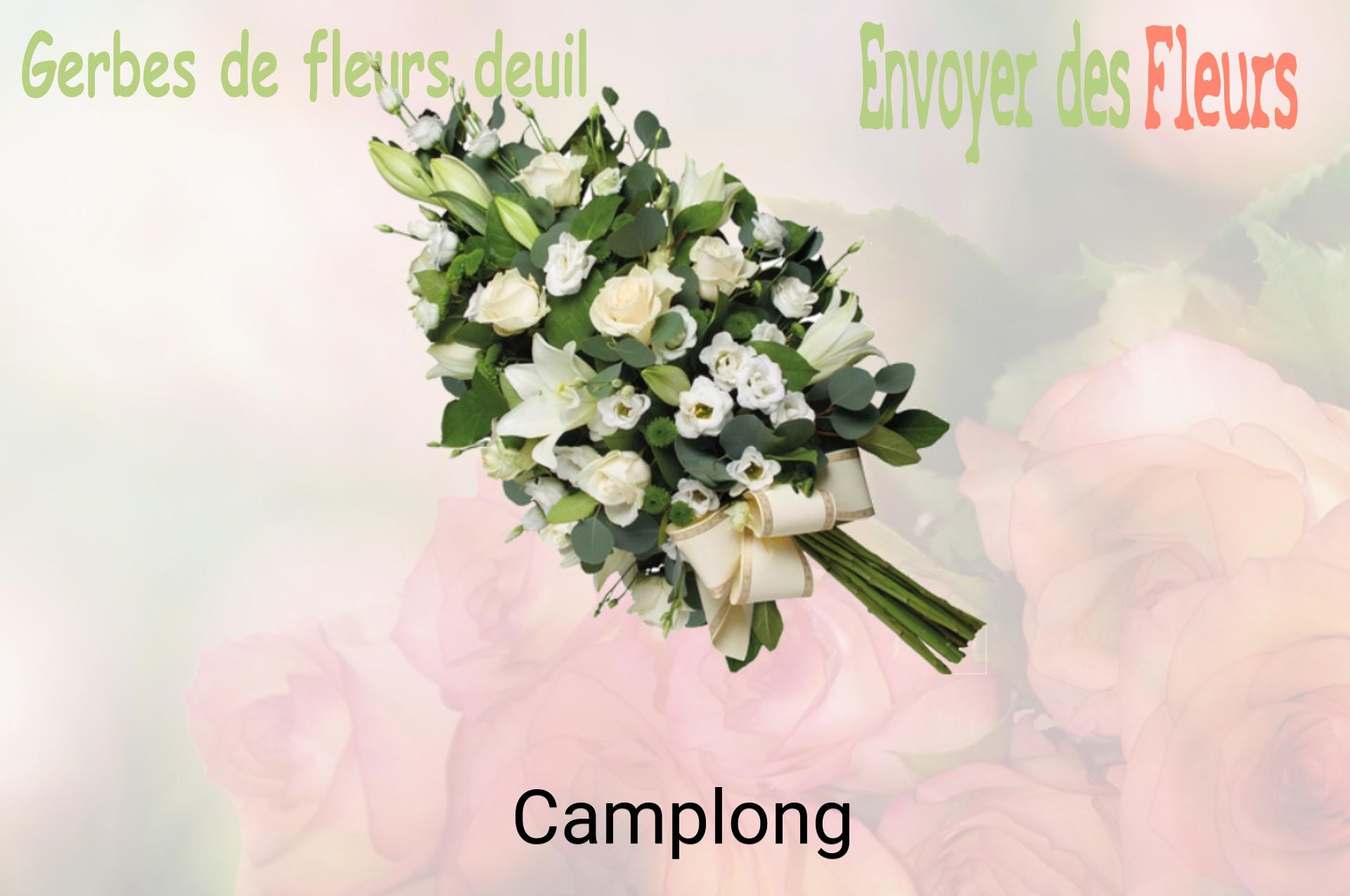 Gerbe de fleurs de deuil livrée à Camplong